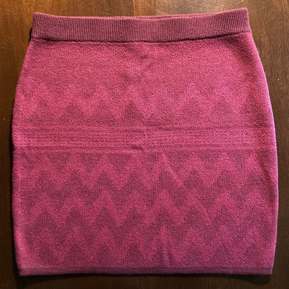Burgundy Red Mossimo Sweater Skirt Sz S EUC